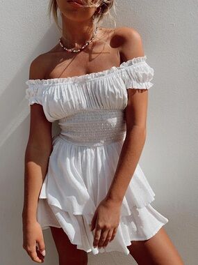 Princess Polly The Love Galore Romper White Size 8